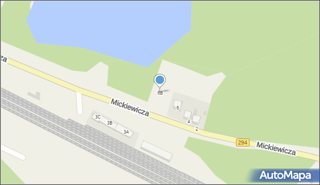 Tuplice, Mickiewicza Adama, 6B, mapa Tuplice