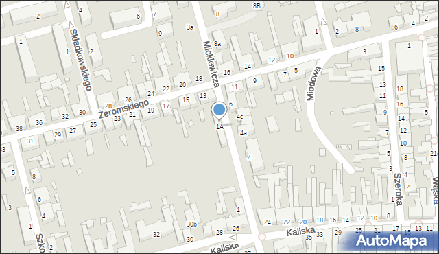 Turek, Mickiewicza Adama, 1A, mapa Turka