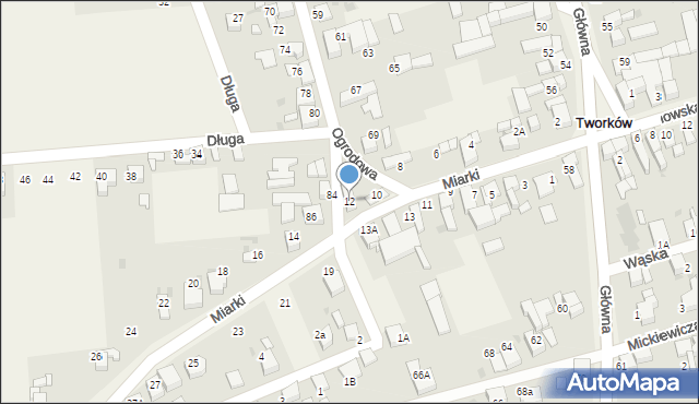 Tworków, Miarki, 12, mapa Tworków