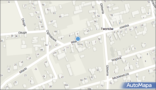Tworków, Miarki, 7, mapa Tworków