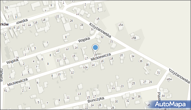 Tworków, Mickiewicza Adama, 19, mapa Tworków
