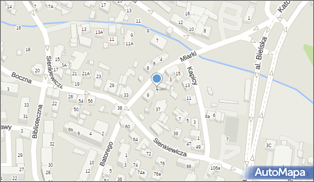 Tychy, Miarki Karola, 7, mapa Tychów