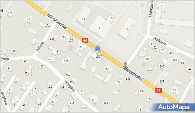 Tychy, Mikołowska, 159, mapa Tychów