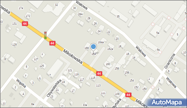 Tychy, Mikołowska, 164, mapa Tychów