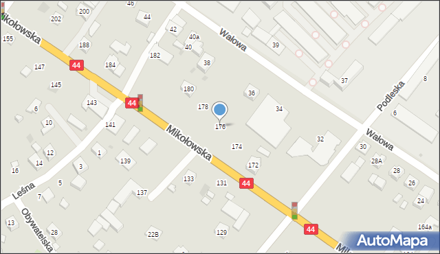 Tychy, Mikołowska, 176, mapa Tychów