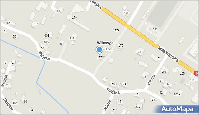 Tychy, Mikołowska, 177, mapa Tychów