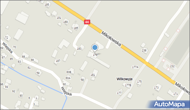 Tychy, Mikołowska, 179, mapa Tychów