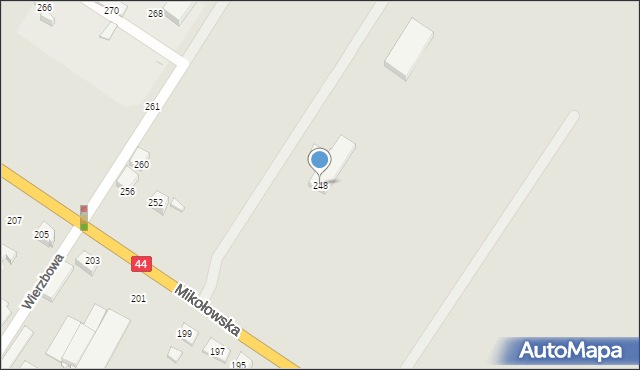 Tychy, Mikołowska, 248, mapa Tychów