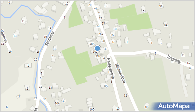 Tyczyn, Mickiewicza Adama, 30b, mapa Tyczyn