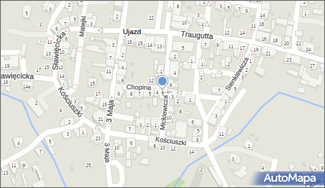 Ujazd, Mickiewicza Adama, 5, mapa Ujazd