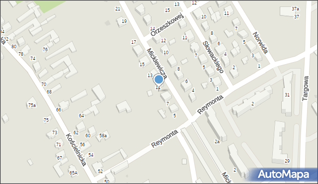 Uniejów, Mickiewicza Adama, 9, mapa Uniejów