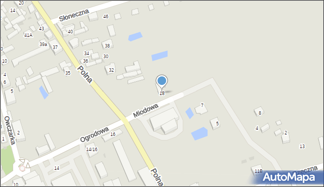 Uniejów, Miodowa, 18, mapa Uniejów
