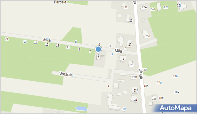 Ustanów, Miła, 5, mapa Ustanów