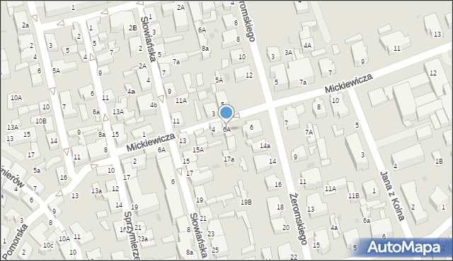 Ustka, Mickiewicza Adama, 6A, mapa Ustka