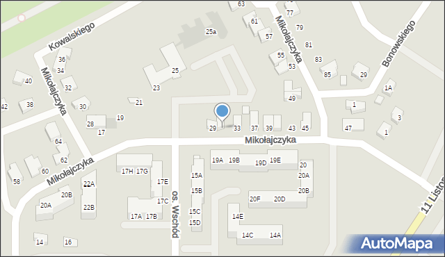 Wągrowiec, Mikołajczyka Stanisława, 31, mapa Wągrowiec