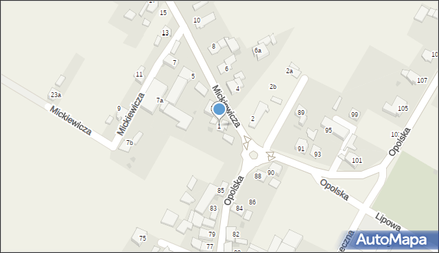 Walce, Mickiewicza Adama, 1, mapa Walce