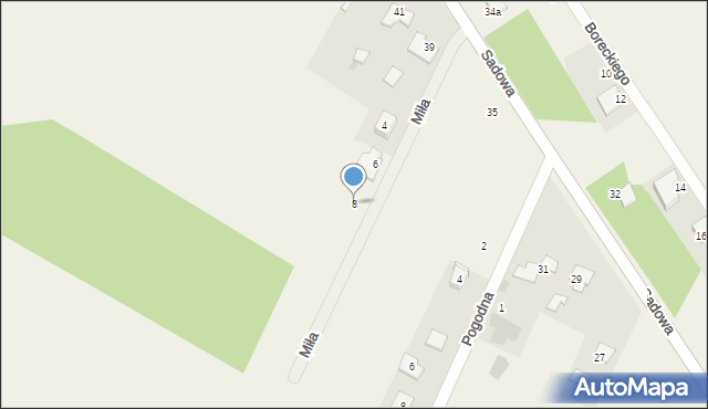 Wancerzów, Miła, 8, mapa Wancerzów