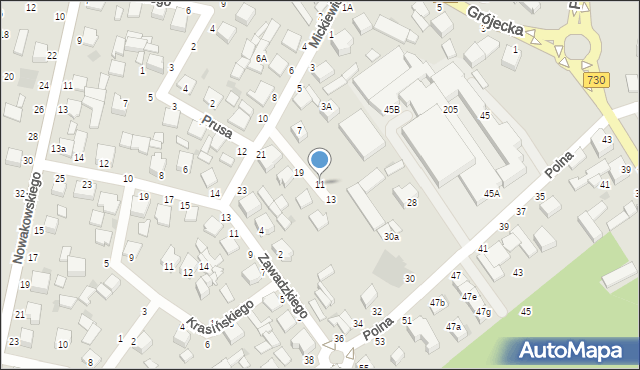 Warka, Mickiewicza Adama, 11, mapa Warka