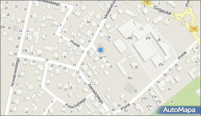 Warka, Mickiewicza Adama, 19, mapa Warka