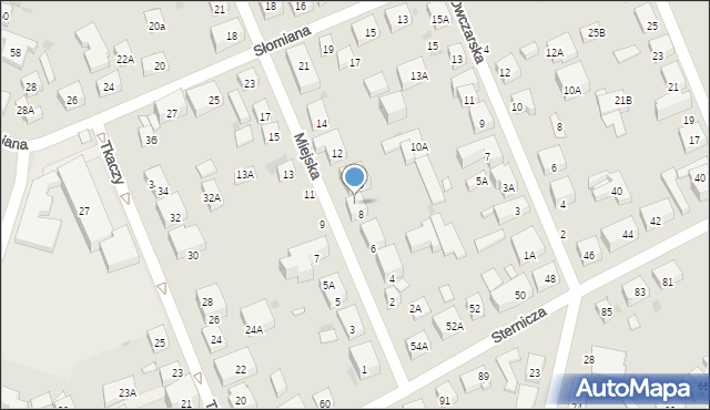 Warszawa, Miejska, 8A, mapa Warszawy