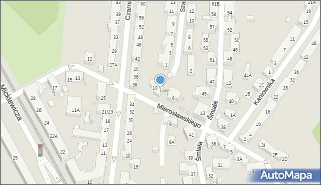 Warszawa, Mierosławskiego Ludwika, gen., 8, mapa Warszawy