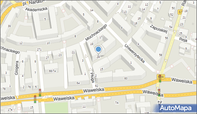 Warszawa, Mianowskiego Józefa, 24, mapa Warszawy