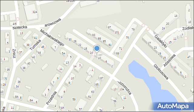 Warszawa, Michałowskiego Piotra, 12, mapa Warszawy