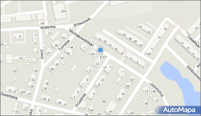 Warszawa, Michałowskiego Piotra, 5, mapa Warszawy