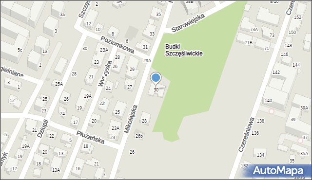 Warszawa, Mikołajska, 30, mapa Warszawy