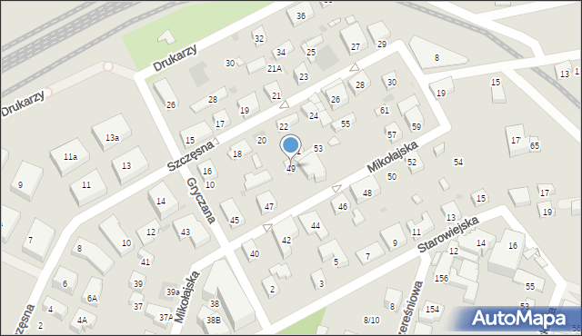 Warszawa, Mikołajska, 49, mapa Warszawy
