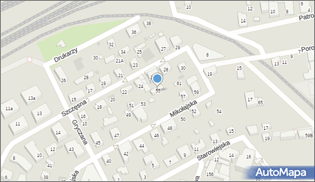 Warszawa, Mikołajska, 55, mapa Warszawy
