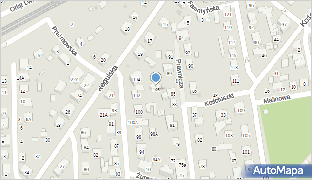 Warszawa, Michałowicza Jerzego, 106, mapa Warszawy