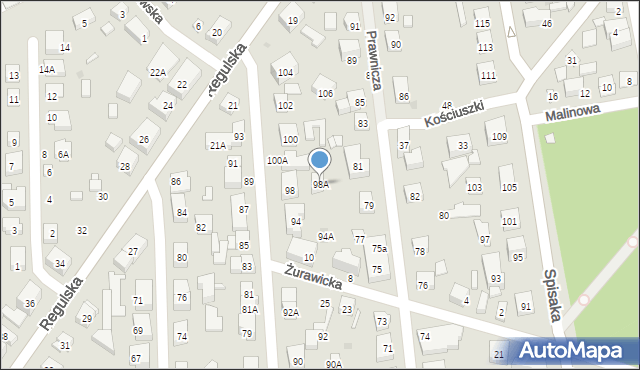 Warszawa, Michałowicza Jerzego, 98A, mapa Warszawy