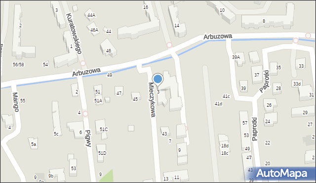 Warszawa, Mieczykowa, 3, mapa Warszawy