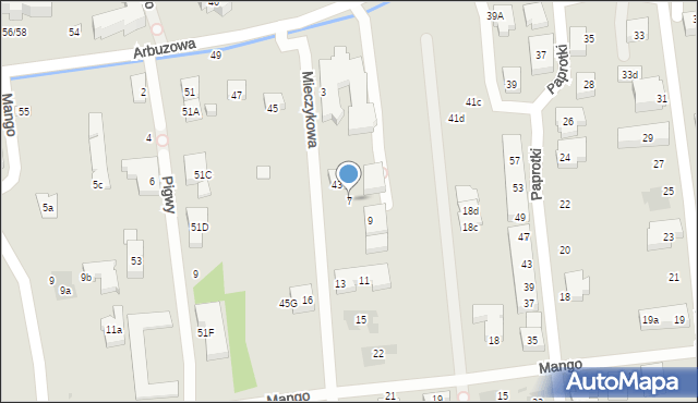 Warszawa, Mieczykowa, 7, mapa Warszawy