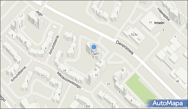 Warszawa, Miklaszewskiego Jana, 14A, mapa Warszawy