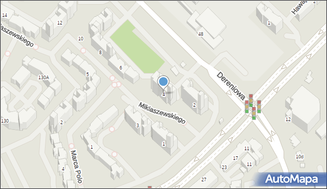 Warszawa, Miklaszewskiego Jana, 4, mapa Warszawy