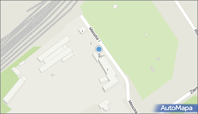 Warszawa, Mieszka I, 5, mapa Warszawy