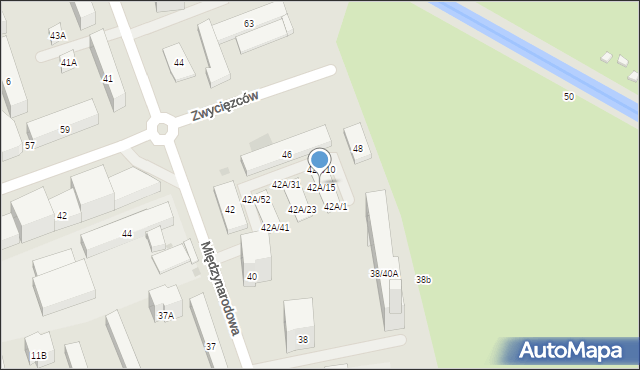 Warszawa, Międzynarodowa, 42A/14, mapa Warszawy