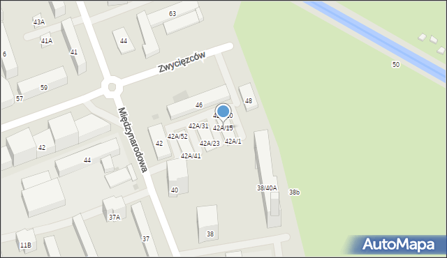 Warszawa, Międzynarodowa, 42A/15, mapa Warszawy