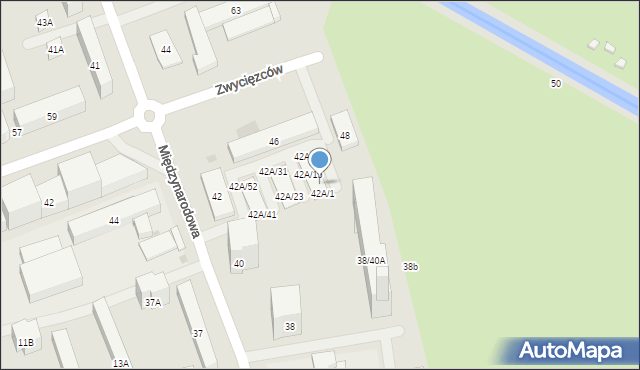 Warszawa, Międzynarodowa, 42A/3, mapa Warszawy