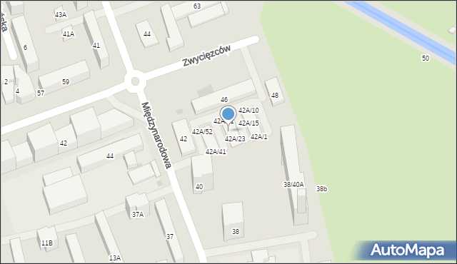 Warszawa, Międzynarodowa, 42A/35, mapa Warszawy