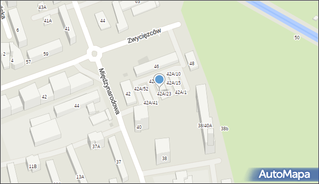 Warszawa, Międzynarodowa, 42A/36, mapa Warszawy