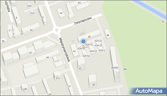 Warszawa, Międzynarodowa, 42A/49, mapa Warszawy