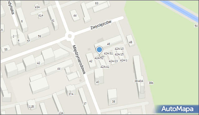Warszawa, Międzynarodowa, 42A/51, mapa Warszawy