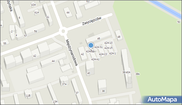 Warszawa, Międzynarodowa, 42A/53, mapa Warszawy