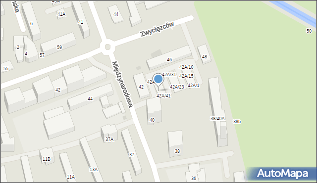Warszawa, Międzynarodowa, 42A/57, mapa Warszawy