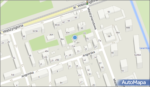 Warszawa, Międzynarodowa, 61A, mapa Warszawy