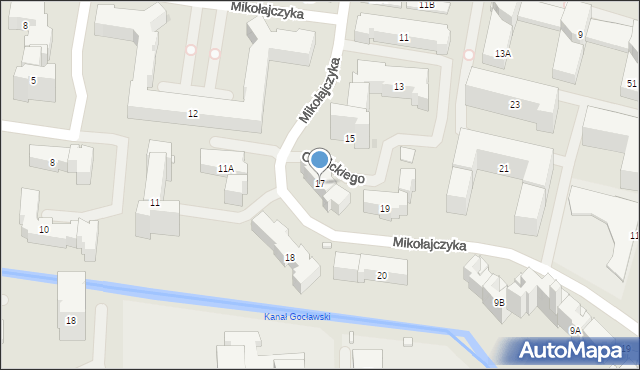 Warszawa, Mikołajczyka Stanisława, 17, mapa Warszawy