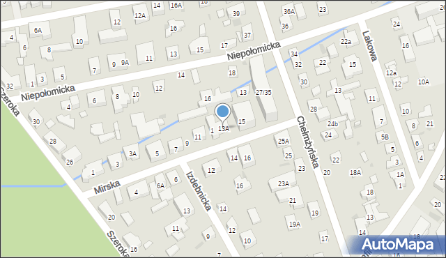 Warszawa, Mirska, 13A, mapa Warszawy
